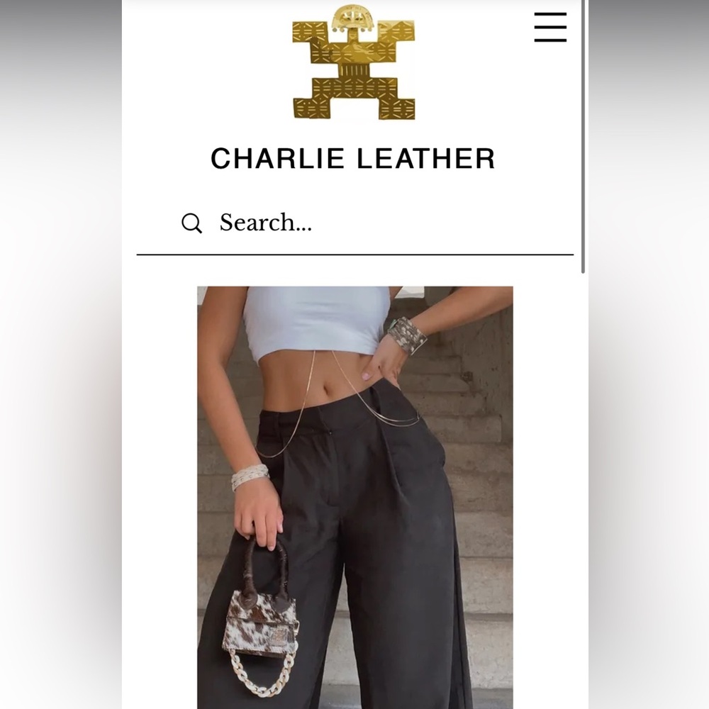 Charlie Leather Patootie Bag